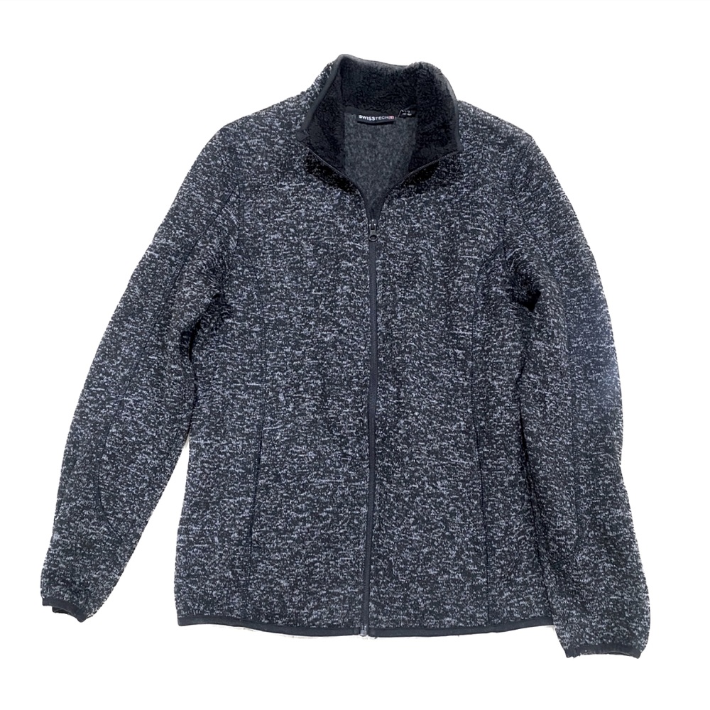 Swiss Tech Fleece-Lined Full-Zip Jacket - Black/Gray